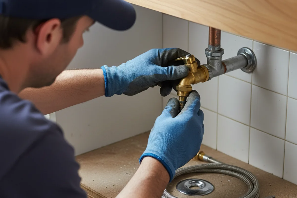 Shutoff valve and fitting work during Repiping in Burtrum